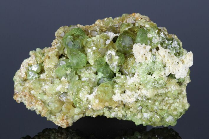 Lustrous Demantoid Garnet Cluster - Madagascar #175881